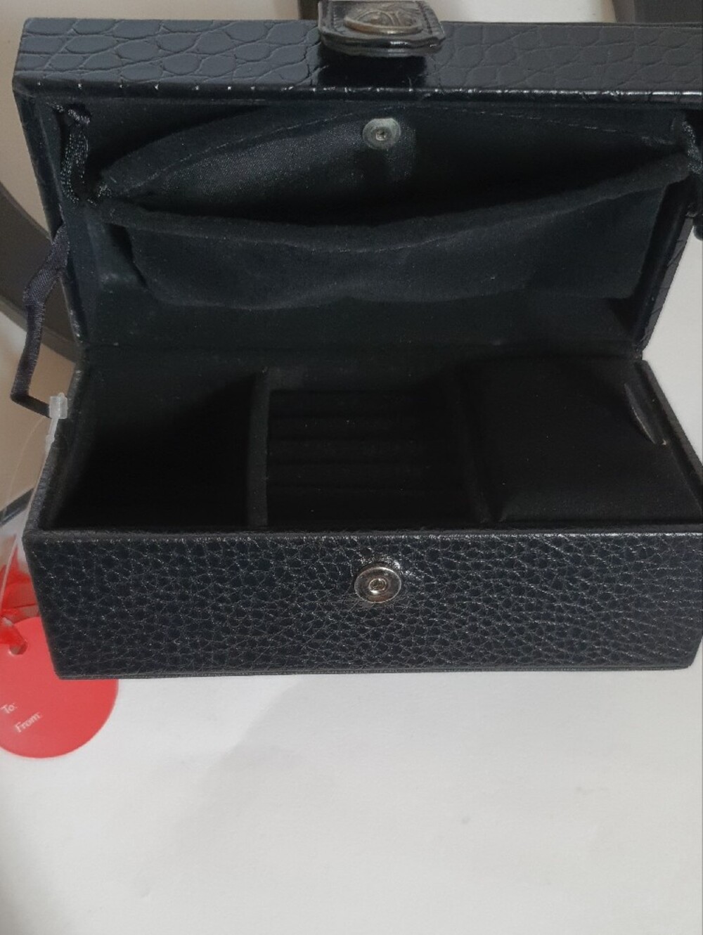 Black Jewelry / Accessory Box - Classic Storage Case NWT + FREE GIFT